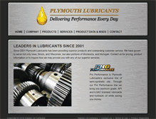 Tablet Screenshot of plymouthlubricants.com